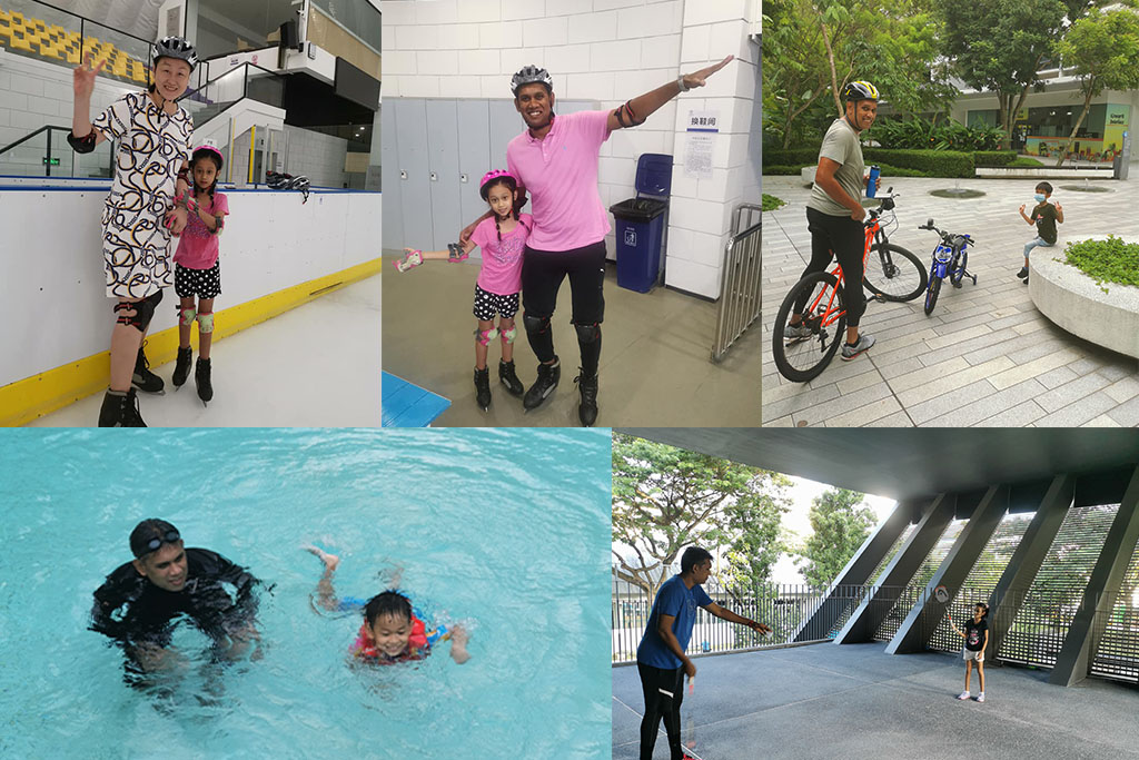 Pathman -Ling family doing various sports