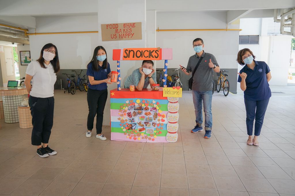 Jeffrey (in the middle), together with participants as part of the five-month residency with Lion Befrienders