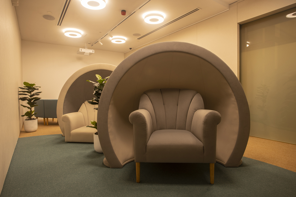 The Gallery's Calm Room is a safe space for people to decompress if they are overwhelmed