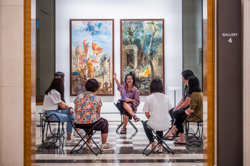 Slow Art sessions with a certified facilitator use a different set of artworks than the self-directed audio guides