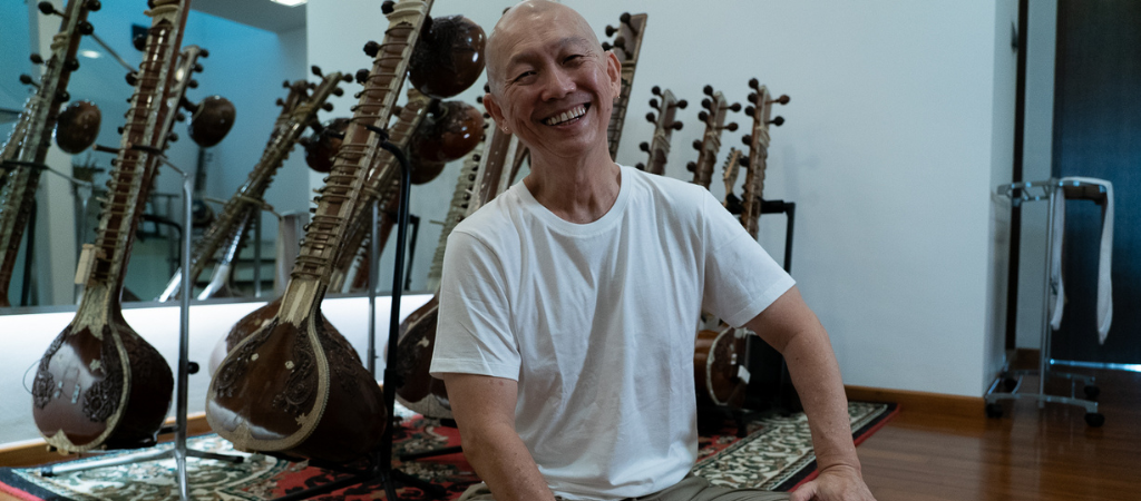 Kenny with his sitars