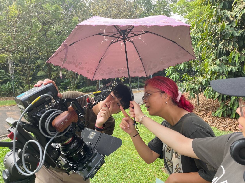 Behind-the-scenes of Dawn working with her camera crew Behind-the-scenes of Dawn working with her camera crew