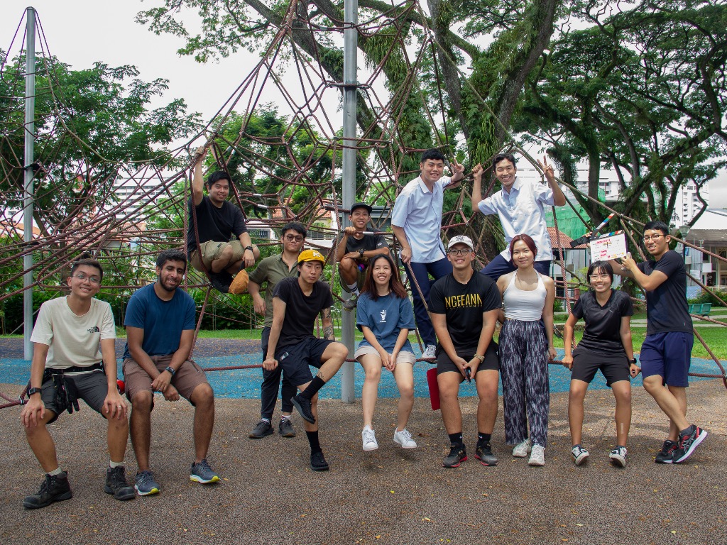 The crew and cast members of ‘Paper Sky’, after wrapping up their shoot