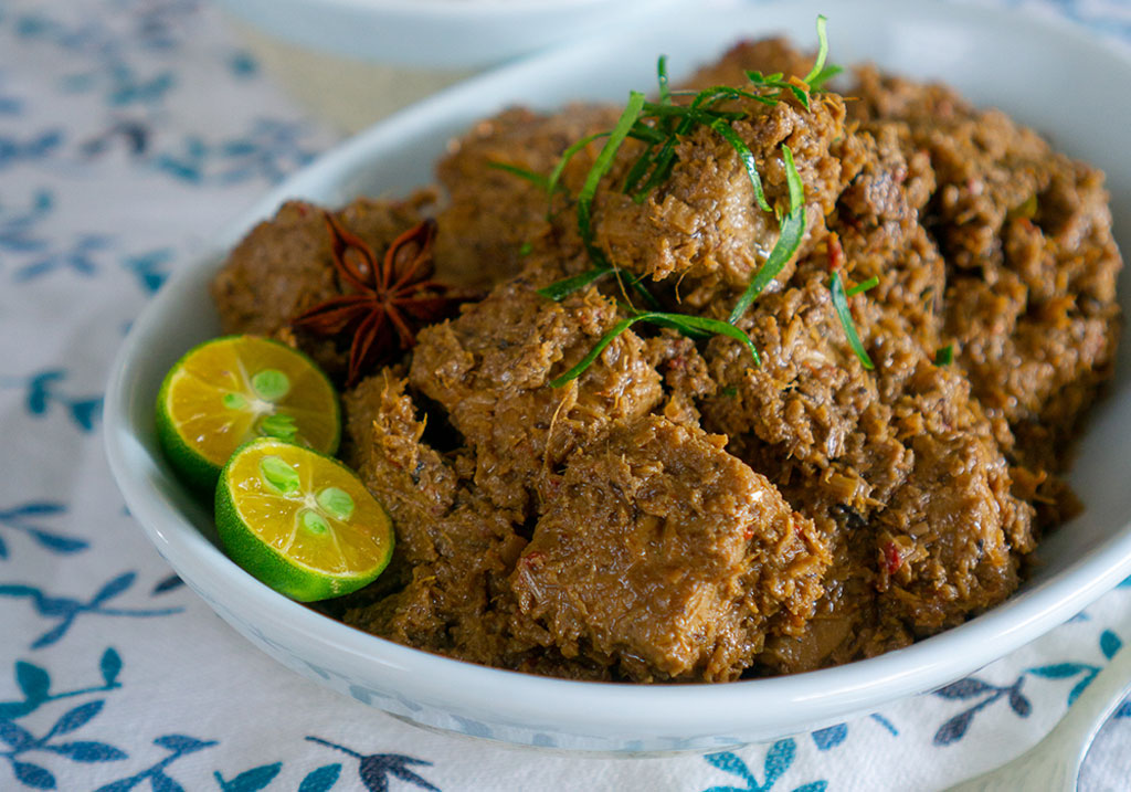 Tempeh rendang - a vegan version of beef rendang